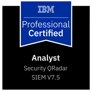 IBM Professional Certified Analyst - Security QRadar SIEM V7.5 badge
